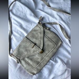 Brand new grey cross body purse